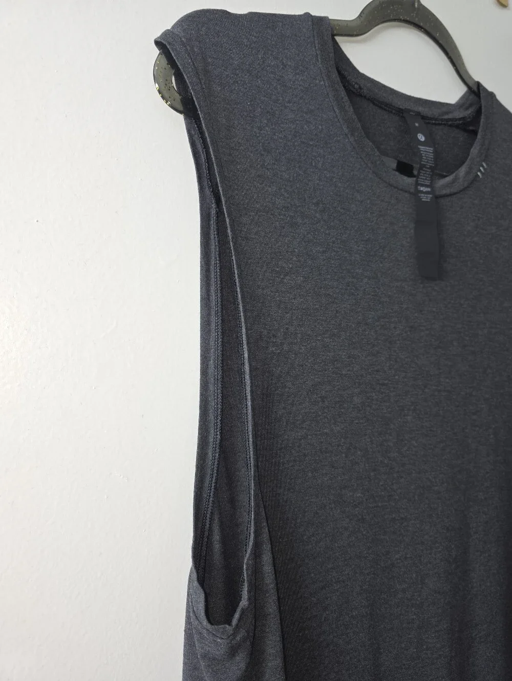 Lululemon Athletica Charcoal Oversized Split Hem Tunic Tank Size M